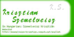 krisztian szemelveisz business card